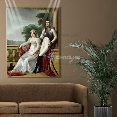 File gốc Tranh phục hưng nhân vật châu âu NT241 (in lụa) tranh mã đáo