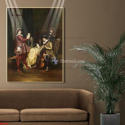 Ảnh gốc Tranh phục hưng nhân vật châu âu NT246 (độ nét cao) in tráng gương