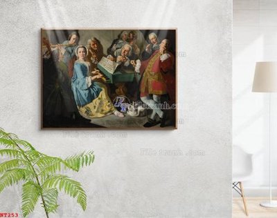 File in trần Tranh phục hưng nhân vật châu âu NT253 (bản gốc) trời sao