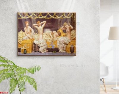 Hình ảnh file gốc in lụa Tranh phục hưng nhân vật châu âu NT272