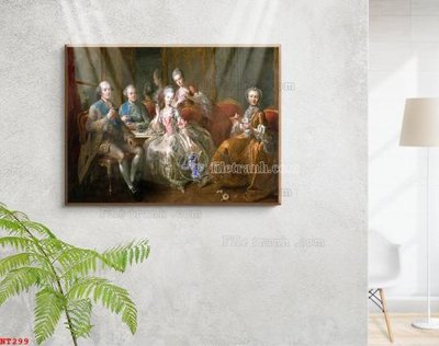 File gốc Tranh phục hưng nhân vật châu âu NT299 (in tráng gương) hiện đại