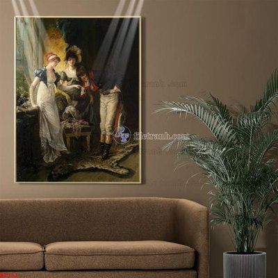 Ảnh gốc file in lụa Tranh phục hưng nhân vật châu âu NT361 chi tiết