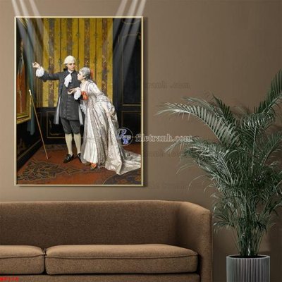 File in lụa Tranh phục hưng nhân vật châu âu NT378 (phong cảnh) Tranh phục hưng nhân vật châu âu NT378