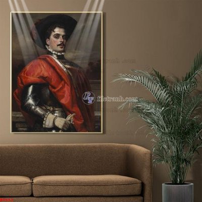 File gốc Tranh phục hưng nhân vật châu âu NT452 (trang trí) cho phòng khách