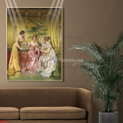 File tranh Tranh phục hưng nhân vật châu âu NT470 (bản gốc) in lụa 5D