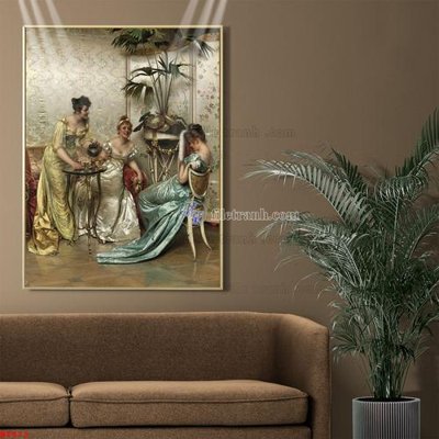 File in mica Tranh phục hưng nhân vật châu âu NT472 (bản gốc) sắc sảo