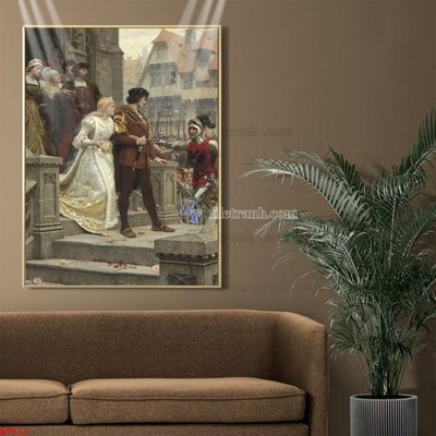 File in lụa Tranh phục hưng nhân vật châu âu NT511 (hoa văn) Tranh phục hưng nhân vật châu âu NT511