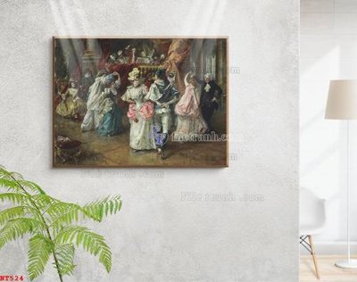 File tranh Tranh phục hưng nhân vật châu âu NT524 (ảnh gốc) in trần nhà