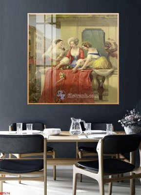 File in ấn Tranh phục hưng nhân vật châu âu NT576 (bản gốc) cao cấp