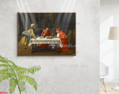 File tranh gốc Tranh phục hưng nhân vật châu âu NT585 (bản quyền) Filetranh.com