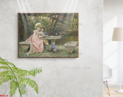 File ảnh Tranh phục hưng nhân vật châu âu NT619 (gốc) in decal dán tường