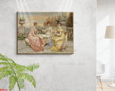 File tranh trang trí Tranh phục hưng nhân vật châu âu NT626 (file gốc)