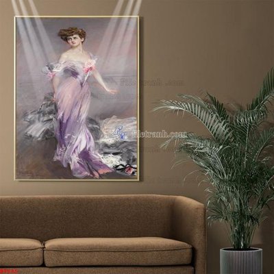 File tranh Tranh phục hưng nhân vật châu âu NT685 (gốc) in trên kính