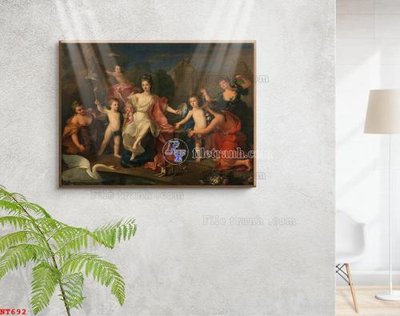 Download file Tranh phục hưng nhân vật châu âu NT692 (gốc) in mica cao cấp