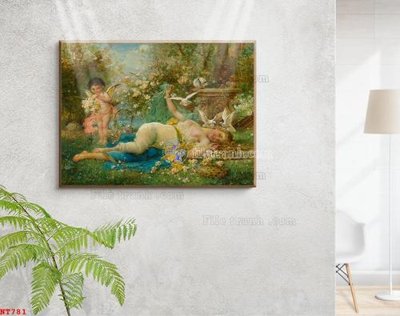 File ảnh Tranh phục hưng nhân vật châu âu NT781 (gốc) trang trí khách sạn