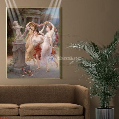 File tranh Tranh phục hưng nhân vật châu âu NT799 (bản gốc) in lụa 5D