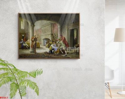 File ảnh Tranh phục hưng nhân vật châu âu NT867 (gốc) in standee