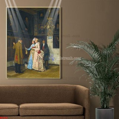 File gốc Tranh phục hưng nhân vật châu âu NT880 (in lụa) tranh phong thủy