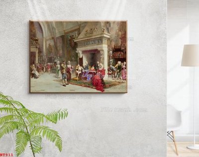 Tải file gốc in lụa Tranh phục hưng nhân vật châu âu NT911 siêu nét