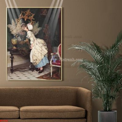 File tranh in tráng gương Tranh phục hưng nhân vật châu âu NT948 (siêu nét)