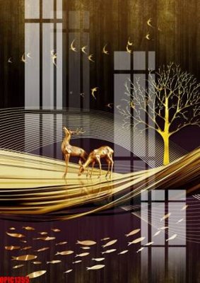 File gốc file tranh bộ decor in treo tường tráng gương OPIC1355 (trang trí) phòng trẻ em