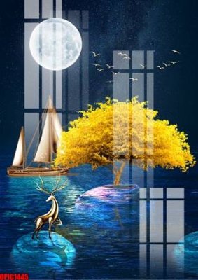 File gốc file tranh bộ decor in treo tường tráng gương OPIC1445 (dành cho quảng cáo)