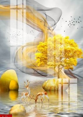 File tranh file tranh bộ decor in treo tường tráng gương OPIC1466 (bản gốc) treo quán cafe