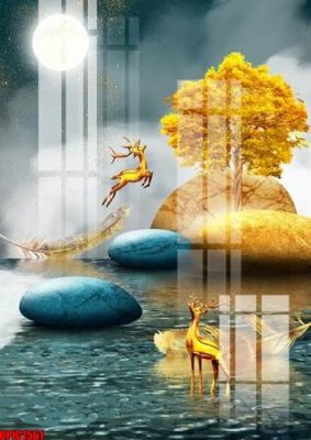 Tải file gốc file tranh bộ decor in treo tường tráng gương OPIC1561 (bản PSD) đầy đủ layer