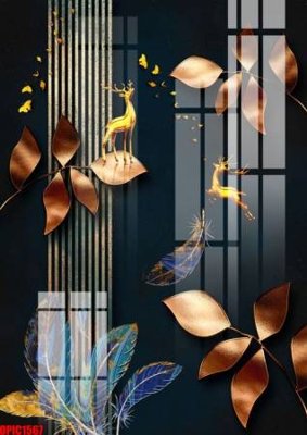 File tranh gốc PSD file tranh bộ decor in treo tường tráng gương OPIC1567 còn nguyên layer