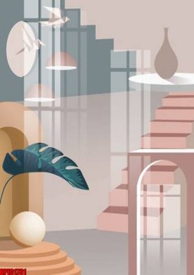 File tranh file tranh bộ decor in treo tường tráng gương OPIC1731 (gốc) in vải canvas