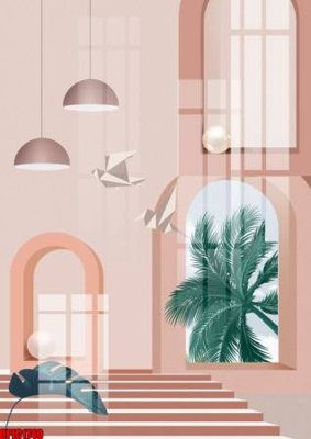 Tải file gốc file tranh bộ decor in treo tường tráng gương OPIC1740 dùng cho in ấn