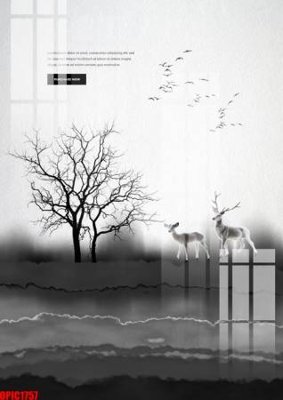 File tranh file tranh bộ decor in treo tường tráng gương OPIC1757 (ảnh gốc) không bị mờ