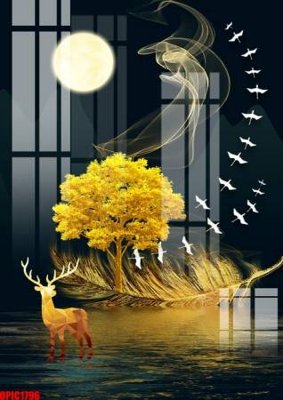 Tải file file tranh bộ decor in treo tường tráng gương OPIC1796 (gốc) in tranh tráng gương