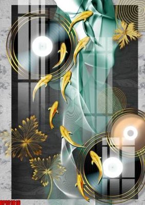 Download file gốc file tranh bộ decor in treo tường tráng gương OPIC1816 (in lụa) tranh 3D