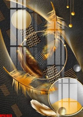 File tranh gốc in trần nhà file tranh bộ decor in treo tường tráng gương OPIC1823 3D