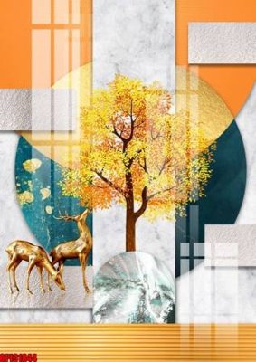 File gốc in ấn file tranh bộ decor in treo tường tráng gương OPIC1844 chuẩn màu CMYK