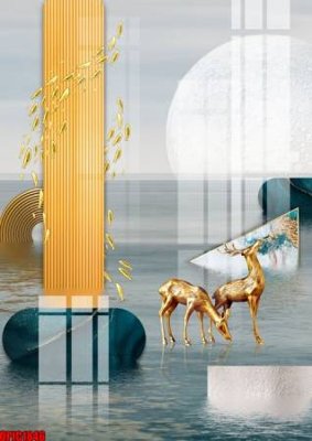 File in trần file tranh bộ decor in treo tường tráng gương OPIC1846 (bản gốc) trời sao