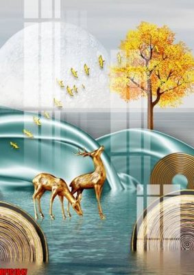 File in trần file tranh bộ decor in treo tường tráng gương OPIC1847 (file gốc) xuyên sáng