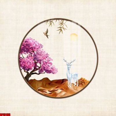 File PSD file tranh bộ decor in treo tường tráng gương OPIC185 (nguyên bản) cho thiết kế