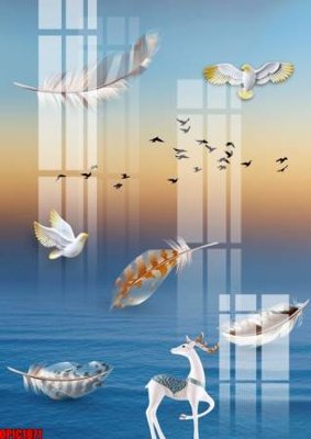 File tranh ảnh gốc file tranh bộ decor in treo tường tráng gương OPIC1871 dùng cho in khổ lớn