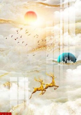 File tranh file tranh bộ decor in treo tường tráng gương OPIC1910 (file gốc) chuẩn màu in