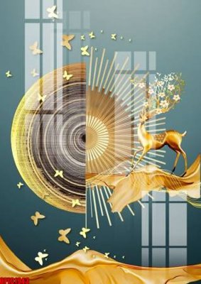 Download file gốc file tranh bộ decor in treo tường tráng gương OPIC1943 (in mica) trang trí