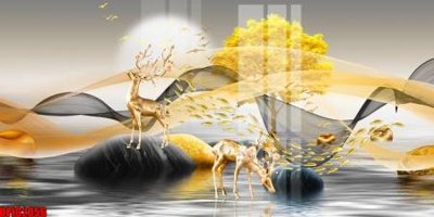 File gốc file tranh bộ decor in treo tường tráng gương OPIC2056 (in tráng gương) hiện đại