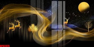 File in mica file tranh bộ decor in treo tường tráng gương OPIC2075 (bản gốc) làm vách ngăn