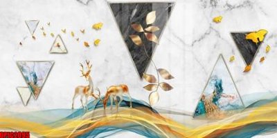 File tranh file tranh bộ decor in treo tường tráng gương OPIC2095 (ảnh gốc) in trần 3D