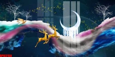 File in ấn file tranh bộ decor in treo tường tráng gương OPIC2159 (bản gốc) cao cấp