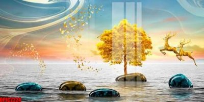 File in mica file tranh bộ decor in treo tường tráng gương OPIC2224 (bản gốc) sắc sảo