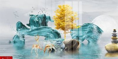 File in trần file tranh bộ decor in treo tường tráng gương OPIC2236 (bản gốc) bầu trời