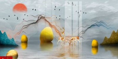 Tải file file tranh bộ decor in treo tường tráng gương OPIC2239 (ảnh gốc) file TIFF