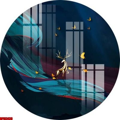 File tranh file tranh bộ decor in treo tường tráng gương OPIC2429 (ảnh gốc) in trần 3D